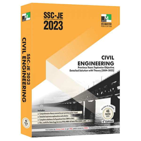 SSC-JE 2023 CIVIL ENGINEERING PREVIOUS YEARS TOPIC WISE OBJECTIVE DETAILED SOLUTION WITH THEORY